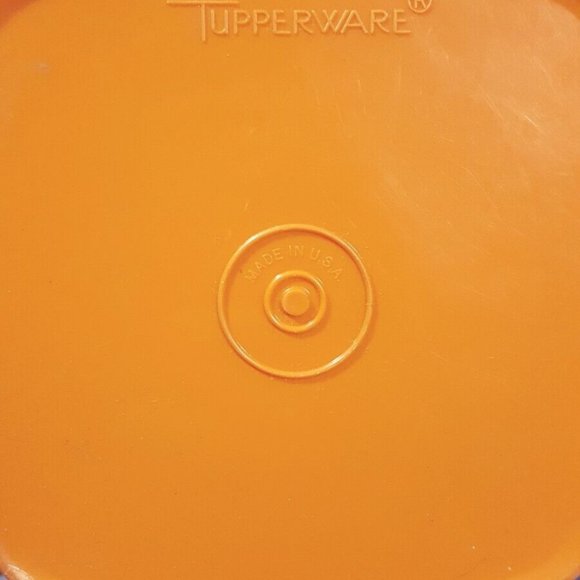 Vintage Tupperware Servalier Canister Set Of 3 w/ Lids Tangerine 1298 1222 1204 - Picture 6 of 9